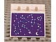 invID: 208889789 P-No: 6179pb106  Name: Tile, Modified 4 x 4 with Studs on Edge with White Moon and Constellations on Dark Purple Background Pattern (Sticker) - Set 41116