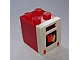 invID: 20166232 P-No: 4346p01  Name: Container, Box 2 x 2 x 2 Door with Slot with Classic Fire Logo Pattern