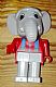 invID: 216228740 M-No: fab5c  Name: Fabuland Elephant - Edward Elephant, Light Gray Legs, Red Top and Arms, Blue Braces