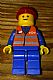 invID: 151961585 M-No: trn121  Name: Orange Vest with Safety Stripes - Blue Legs, Red Construction Helmet