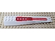 invID: 218337323 P-No: 45301pb015  Name: Wedge 16 x 4 Triple Curved with Reinforcements with Four Silver Slotted Round Ports and Symmetrical Grille on Red Background Pattern (Sticker) - Set 8106
