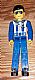 invID: 218467748 M-No: tech038  Name: Technic Figure Blue Legs, White Top with Zipper and Blue Shoulder Harness Pattern, Blue Arms