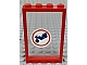 invID: 222561015 P-No: 4347pb01  Name: Window 1 x 4 x 5 with Fixed Glass and Blue Motorcycle and Red Circle Pattern (Sticker) - Set 6373