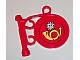 invID: 222736715 P-No: 2038pb03  Name: Road Sign Round on Pole with Ornate Top Attachment with Stamp and Horn Pattern on Both Sides (Stickers) - Set 3675