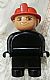 invID: 224159662 M-No: 4555pb162a  Name: Duplo Figure, Male Fireman, Black Legs, Black Top (no buttons), Red Fire Helmet, no White in Eyes Pattern