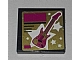invID: 225313290 P-No: 3068pb0949  Name: Tile 2 x 2 with Guitar and Stars Pattern (Sticker) - Set 41106