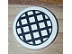 invID: 233821847 P-No: 4150pb026  Name: Tile, Round 2 x 2 with Black Grid Small Pattern