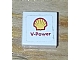 invID: 155063928 P-No: 3070pb076  Name: Tile 1 x 1 with Shell Logo and 'V-Power' Pattern (Sticker) - Set 30190