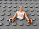 invID: 407110145 P-No: FTGpb036c01  Name: Torso Mini Doll Girl White Vest Top with Magenta Necklace Pattern, Medium Nougat Arms with Hands