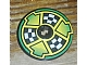 invID: 171806373 P-No: 2958pb026  Name: Technic, Disk 3 x 3 with Checkered Flags and Arrows on Green Pattern (Sticker) - Set 8241
