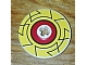 invID: 174137750 P-No: 2958pb048  Name: Technic, Disk 3 x 3 with Yellow Border Around Red Circle Pattern (Sticker) - Sets 8482 / 8483