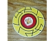 invID: 236988358 P-No: 2958pb048  Name: Technic, Disk 3 x 3 with Yellow Border Around Red Circle Pattern (Sticker) - Sets 8482 / 8483