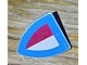 invID: 176723209 P-No: 3846p47  Name: Minifigure, Shield Triangular  with Red and Gray Halves and Blue Border Pattern