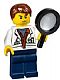 invID: 238189176 M-No: col309  Name: City Jungle Scientist - White Lab Coat with Test Tubes, Dark Blue Legs, Reddish Brown Parted Hair, Scowl