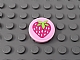 invID: 238350638 P-No: 4150pb157  Name: Tile, Round 2 x 2 with Strawberry Pattern (Sticker) - Set 41035