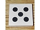 invID: 189809911 P-No: 3068pb0292  Name: Tile 2 x 2 with 5 Black Dots Pattern