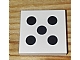 invID: 240513762 P-No: 3068pb0292  Name: Tile 2 x 2 with 5 Black Dots Pattern