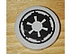 invID: 240565931 P-No: 4150ps5  Name: Tile, Round 2 x 2 with SW Imperial Logo Pattern