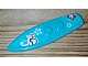 invID: 190981661 P-No: 90397pb003  Name: Minifigure, Utensil Surfboard Standard with Hearts and Flowers on Medium Azure Background Pattern (Stickers) - Set 3184
