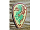 invID: 241180169 P-No: 2586p4b  Name: Minifigure, Shield Ovoid with Green and Red Dragon on Yellow Background Pattern