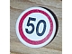 invID: 241336261 P-No: 30261pb017  Name: Road Sign 2 x 2 Round with Clip with Black 