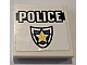 invID: 245061253 P-No: 3068pb0302  Name: Tile 2 x 2 with 'POLICE' Black Line and Badge Pattern (Sticker) - Set 8196