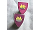 invID: 246706530 P-No: 3846pb012  Name: Minifigure, Shield Triangular  with Crown on Pink Background Pattern (Sticker) - Sets 375 / 6075
