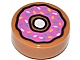 invID: 246935748 P-No: 98138pb021  Name: Tile, Round 1 x 1 with Donut / Doughnut with Dark Pink Frosting and Sprinkles Pattern