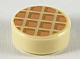 invID: 246936627 P-No: 98138pb118  Name: Tile, Round 1 x 1 with Waffle, Nougat Squares with Medium Nougat Edges Pattern