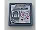 invID: 246983312 P-No: 3068pb1043  Name: Tile 2 x 2 with Clipboard with 'ARKHAM ASYLUM', Joker Image and Red 'H & J' in Heart Pattern