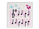 invID: 246984062 P-No: 3068pb0589  Name: Tile 2 x 2 with Music Notes and Butterflies Pattern