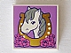 invID: 246985649 P-No: 3068pb0992  Name: Tile 2 x 2 with Horse Head Facing Left in Horseshoe and Flowers Pattern