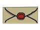 invID: 233320400 P-No: 3069pb0730  Name: Tile 1 x 2 with Envelope with Red Wax Seal and Dark Tan Highlights Pattern