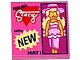 invID: 247656956 P-No: 3068pb0928  Name: Tile 2 x 2 with Doll and 'MALIBU Stacy WITH NEW HAT!' Pattern