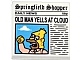 invID: 247658241 P-No: 3068pb0843  Name: Tile 2 x 2 with Newspaper 'Springfield Shopper' and 'OLD MAN YELLS AT CLOUD' Pattern