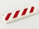 invID: 180777419 P-No: 2431p02  Name: Tile 1 x 4 with Red and White Danger Stripes (Red Corners) Pattern