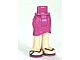 invID: 161487470 P-No: 11244c00pb02  Name: Mini Doll Hips and Skirt Wrap with Light Nougat Legs and Sandals with Magenta Soles and Dark Blue Straps Pattern - Thick Hinge