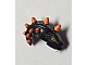invID: 248336964 P-No: 98145pb02  Name: Minifigure, Head, Modified Snake with Orange Horns and Silver Scales Pattern (Bytar)
