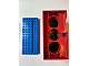 invID: 248421127 P-No: 3443c04  Name: Train Battery Box Car with Two Contact Holes, Red Switch Lever, Blue and Red Magnets, Red Wheels, and Blue Roof