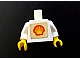 invID: 249719396 P-No: 973pb3012c01  Name: Torso with Red and Yellow Shell Logo Small Pattern (Square Sticker) / White Arms / Yellow Hands