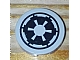 invID: 250606697 P-No: 4150ps5  Name: Tile, Round 2 x 2 with SW Imperial Logo Pattern