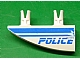 invID: 250732198 P-No: 30647pb07  Name: Vehicle, Fairing 1 x 4 Side Flaring Intake with 2 Pins with Blue 'POLICE' and Stripes Pattern Left