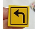 invID: 371041648 P-No: 30258pb031  Name: Road Sign 2 x 2 Square with Clip with Arrow Left Turn Pattern (Sticker) - Set 7243