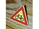 invID: 253989883 P-No: 892pb006  Name: Road Sign 2 x 2 Triangle with Clip with Bicycle Crossing Pattern