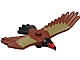 invID: 255511605 P-No: 37543pb02  Name: Eagle with Red and Black Head, Black Tail Feathers and Dark Tan Wings Pattern