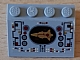 invID: 255823088 P-No: 3297pb035  Name: Slope 33 3 x 4 with Control Panel with Gold Spaceship Pattern (Sticker) - Set 8039