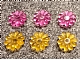 invID: 257172233 P-No: 45456  Name: Clikits, Icon Flower 10 Petals 2 x 2 Small with Pin, Frosted (Solid and Transparent Colors)