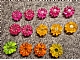 invID: 257172377 P-No: 45458  Name: Clikits, Icon Flower 10 Petals 2 x 2 Small with Hole, Frosted (Solid and Transparent Colors)