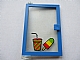invID: 255661595 P-No: 73436c01pb04  Name: Door 1 x 4 x 5 Left with Trans-Clear Glass and Drink and Ice Pop (Freezer / Lollipop / Lolly / Pole / Popsicle / Stick) Pattern (Sticker) - Set 6683