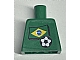 invID: 260094461 P-No: 973pb0817  Name: Torso Soccer White/Blue Team, Brazilian Flag Sticker Front, Black Number Sticker Back Pattern (specify number in listing)